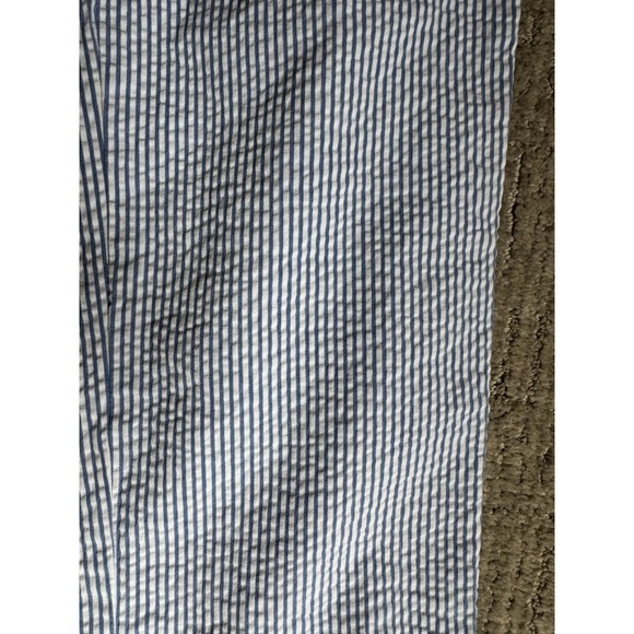 J Crew Seersucker Pants Womens Size 8 Blue White Stripe Stretch Cotton Beachy - Picture 5 of 9